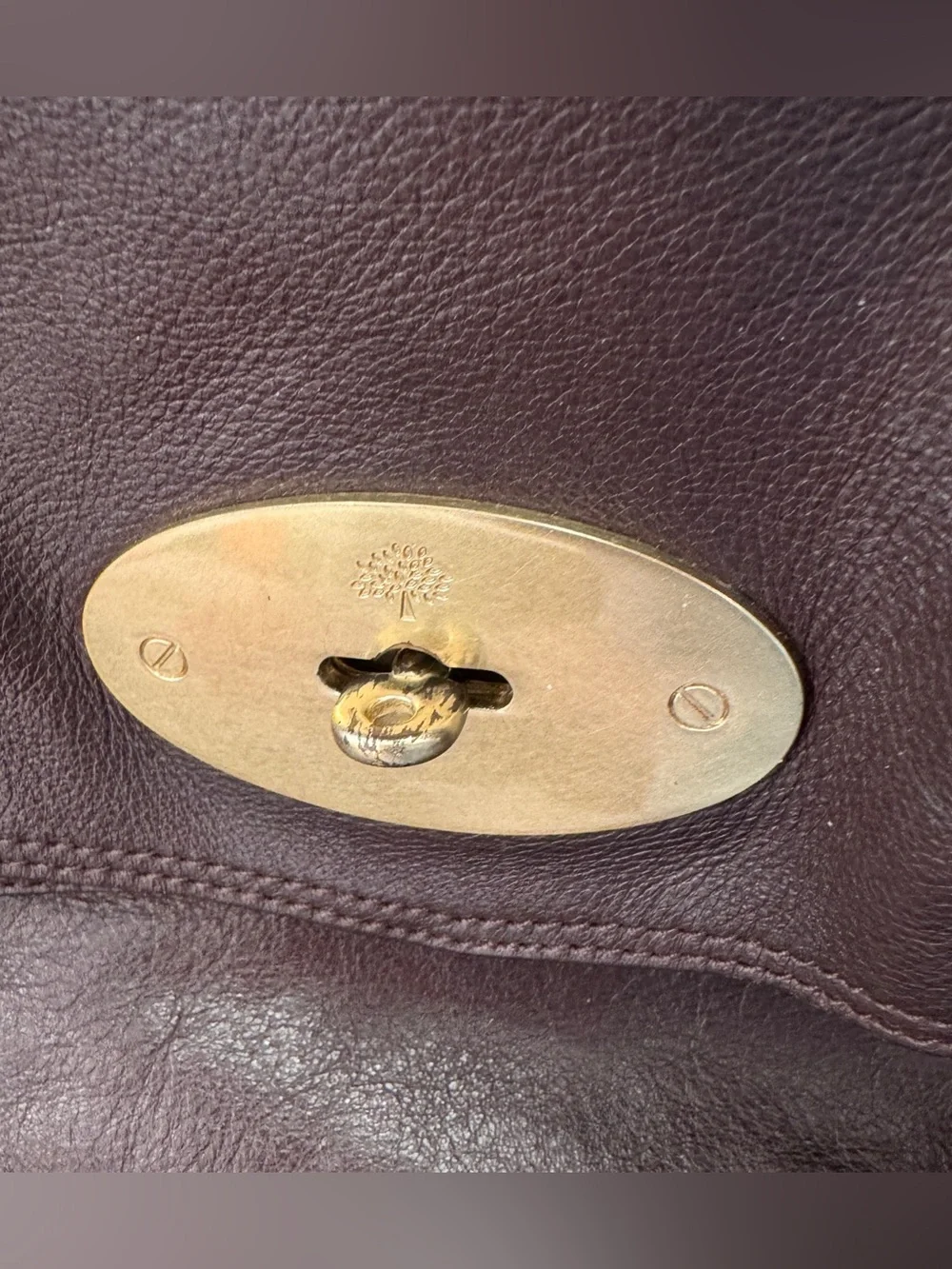 Mulberry Oversized Alexa Chocolate Brown Leather Satchel Bag - Picture 10 of 11